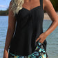Two-Piece Striped Tankini Swimsuit