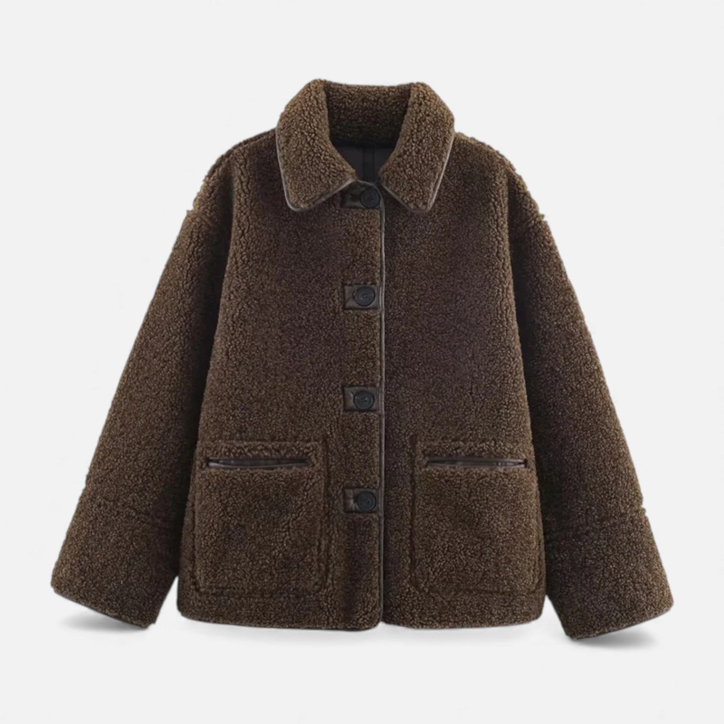 Women’s Reversible Brown Teddy Jacket - Samberule