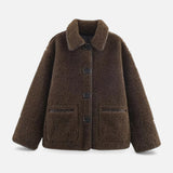 Women’s Reversible Brown Teddy Jacket - Samberule
