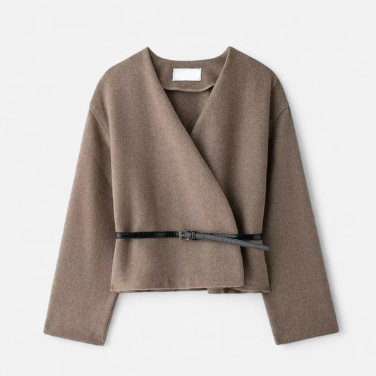 Women's Elegant Wrap Sweater with Belt - Samberule