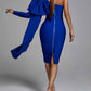 Abbey Blue One Shoulder Bandage Dress