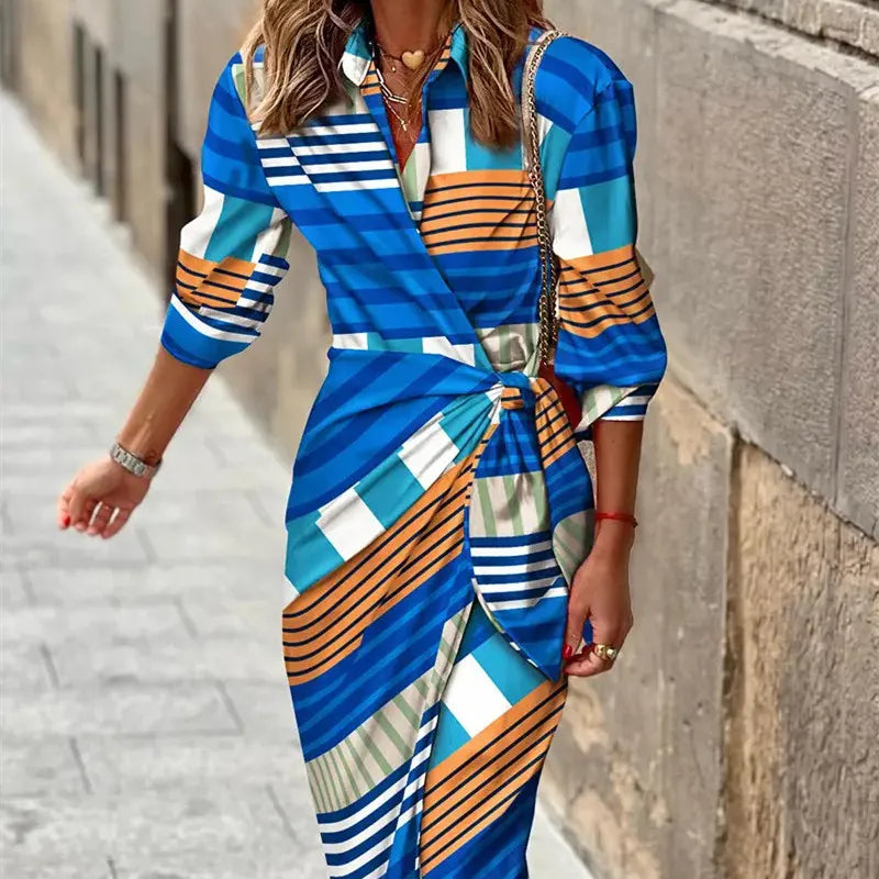 Amy - Printed Wrap Dress - Samberule