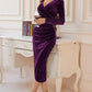 Grace - Elegant Velvet Midi Dress - Samberule