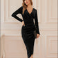 Grace - Elegant Velvet Midi Dress - Samberule