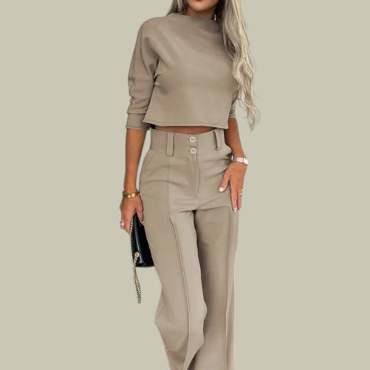 Ella | Women’s Trendy Relaxed Matching Loungewear Sets - Samberule