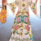 Exquisite Sunshine Floral Print Flowing Maxi Dress