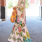 Exquisite Sunshine Floral Print Flowing Maxi Dress