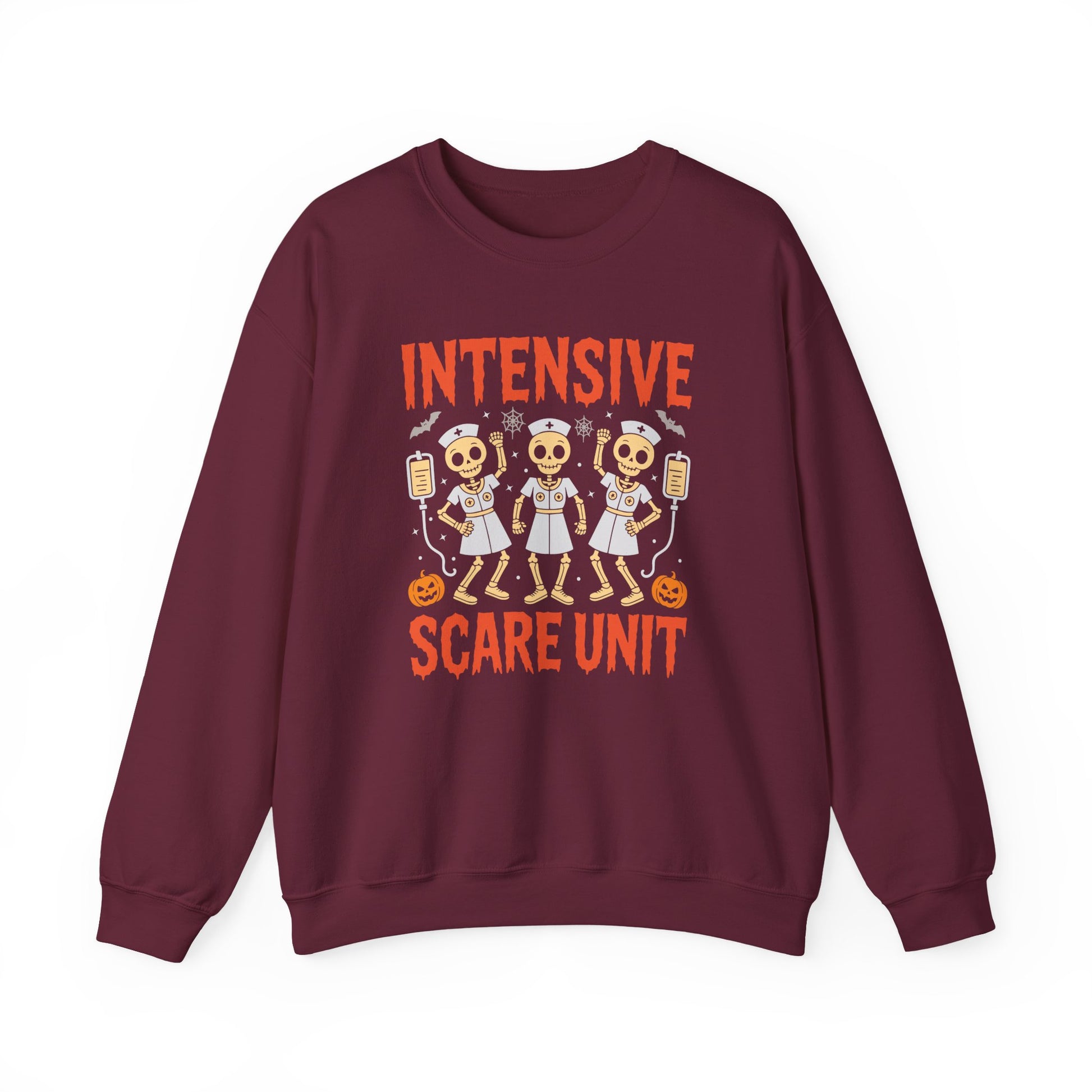 Intensive Scare Unit Skeleton Halloween Crewneck Sweatshirt - Samberule
