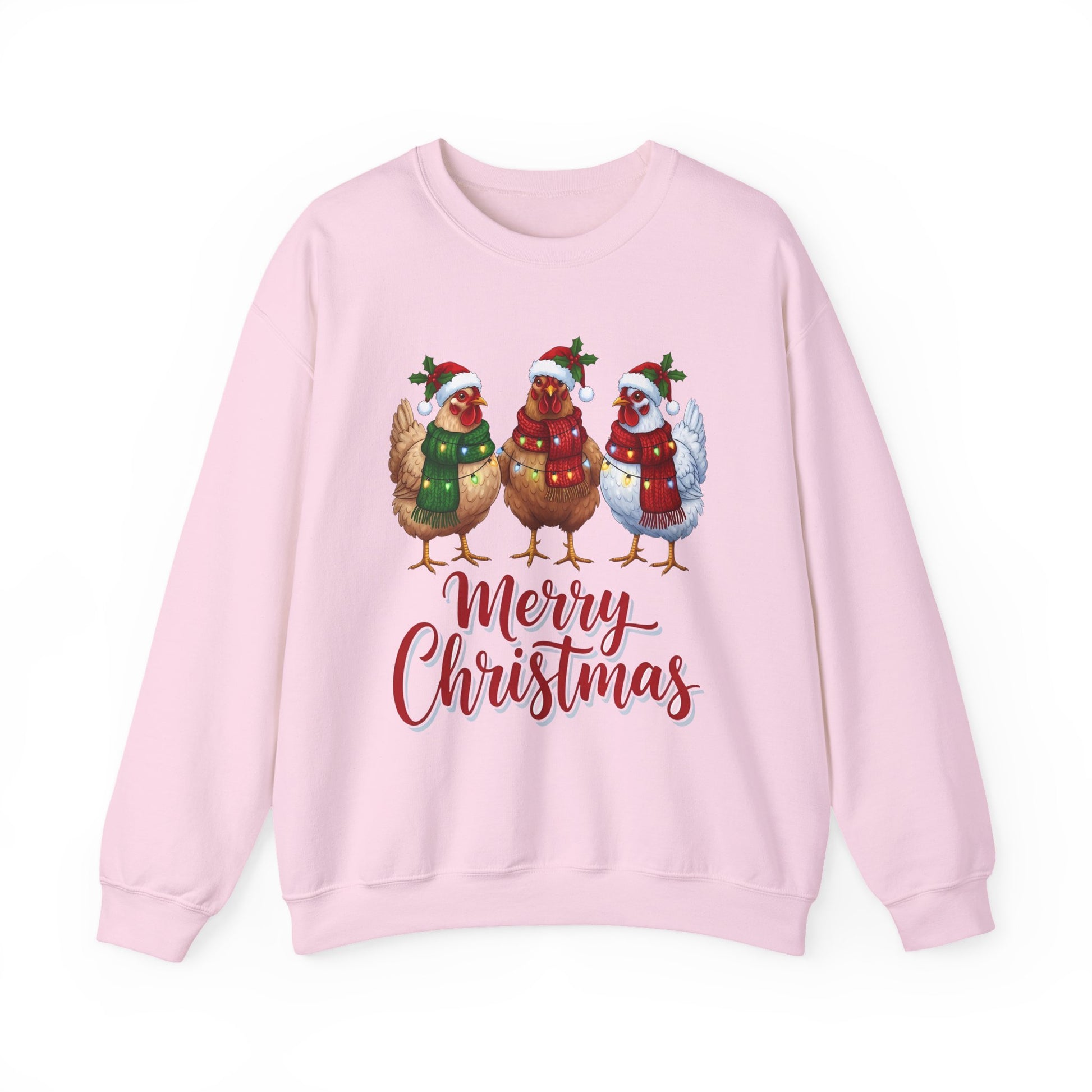 Chickens Merry Christmas Crewneck Sweatshirt - Samberule