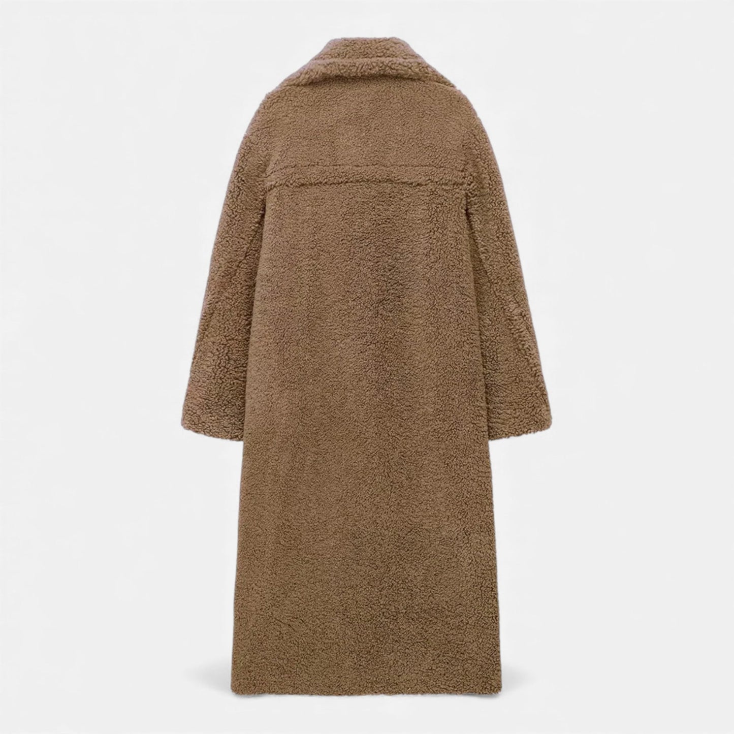 Women’s Long Winter Coat with Turn-Down Collar - Samberule