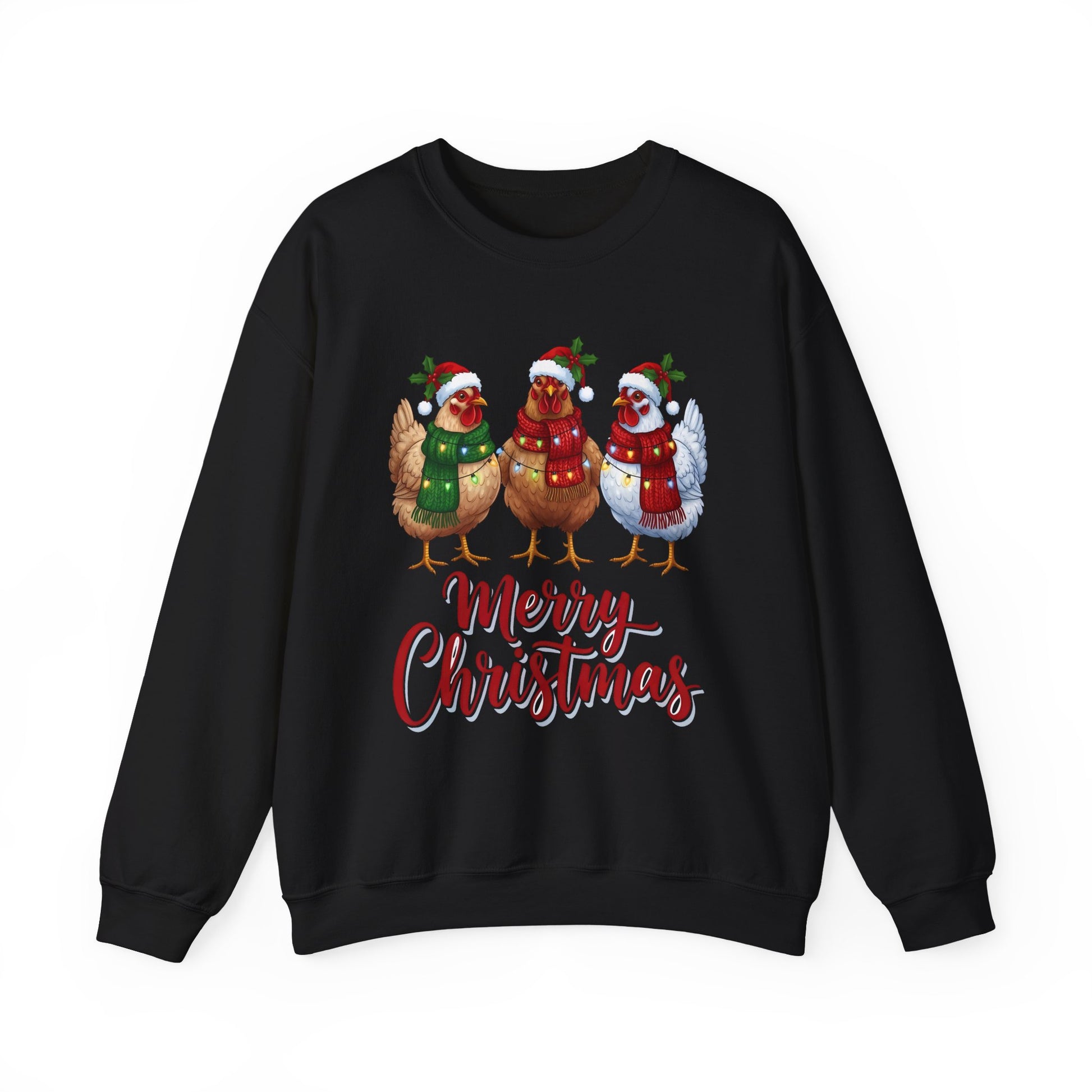 Chickens Merry Christmas Crewneck Sweatshirt - Samberule