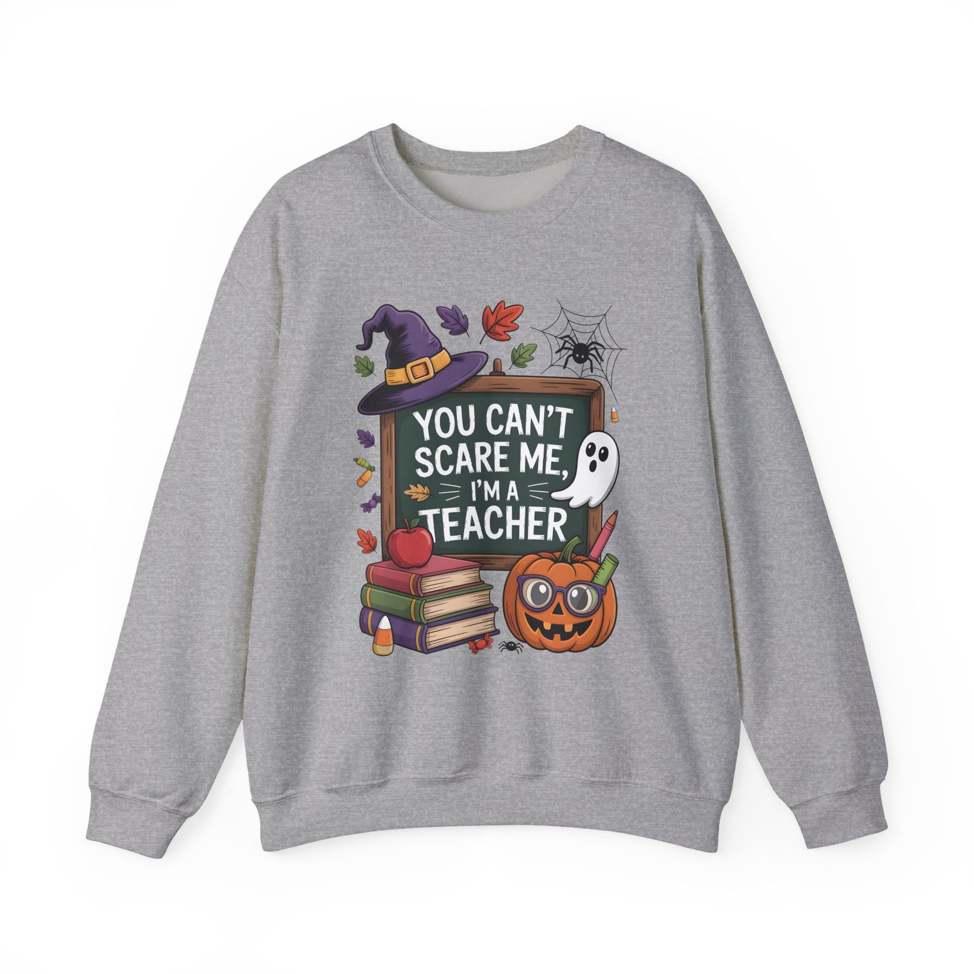 You Can't Scare a Teacher Halloween Crewneck Sweatshirt - Samberule