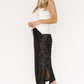 Charmed Sequin Midi Skirt | Black