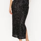 Charmed Sequin Midi Skirt | Black