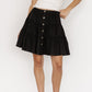 Ebba Short Skirt | Washed Black
