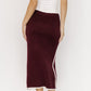 Ava Knit Midi Skirt | Wine