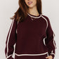 Ava Knit Sweater | Wine
