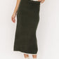 Ava Knit Midi Skirt | Dark Green