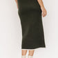 Ava Knit Midi Skirt | Dark Green