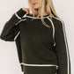 Ava Knit Sweater | Dark Green