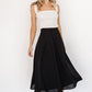 Katie Pleated Midi Skirt | Black