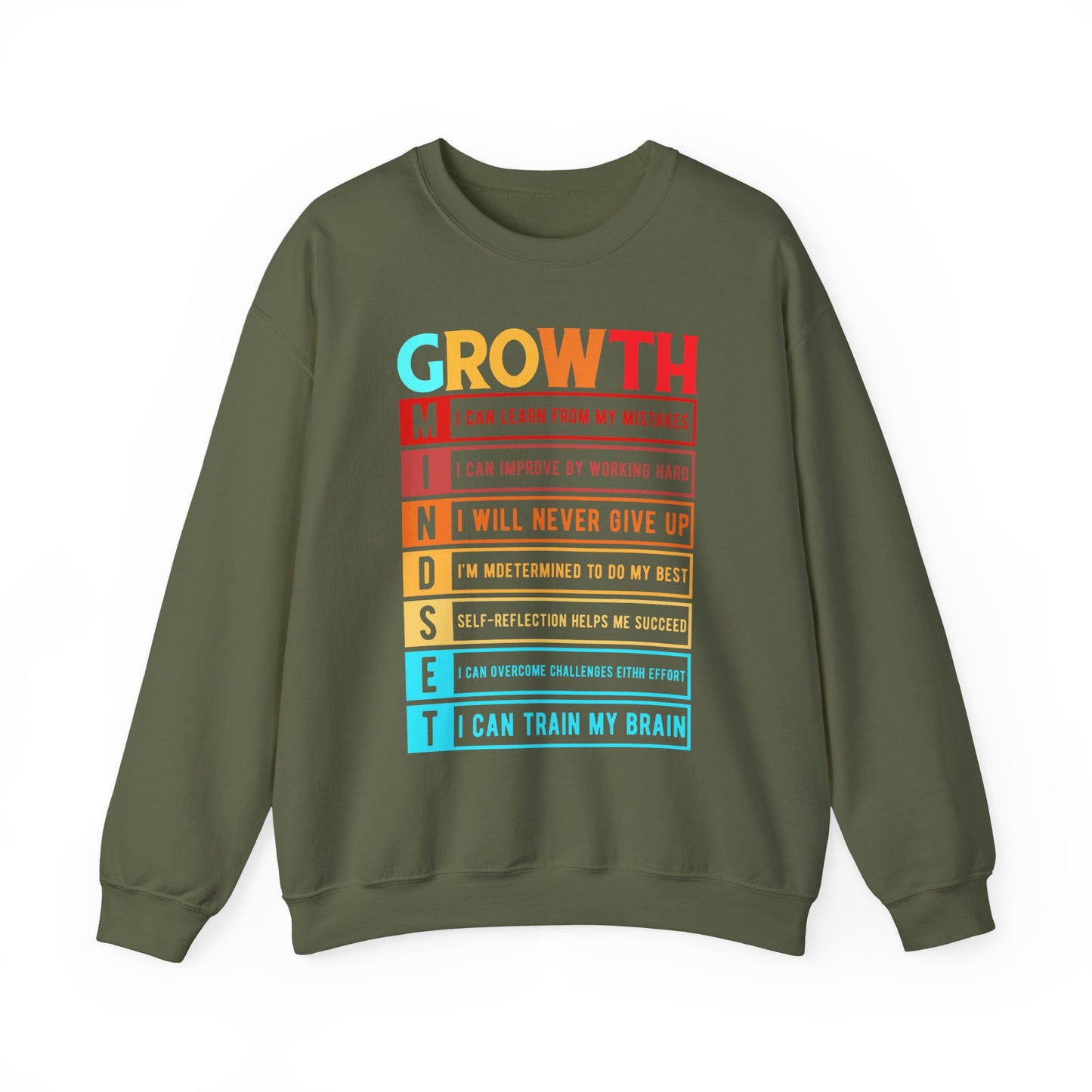 Mindset Growth Motivational Crewneck Sweatshirt