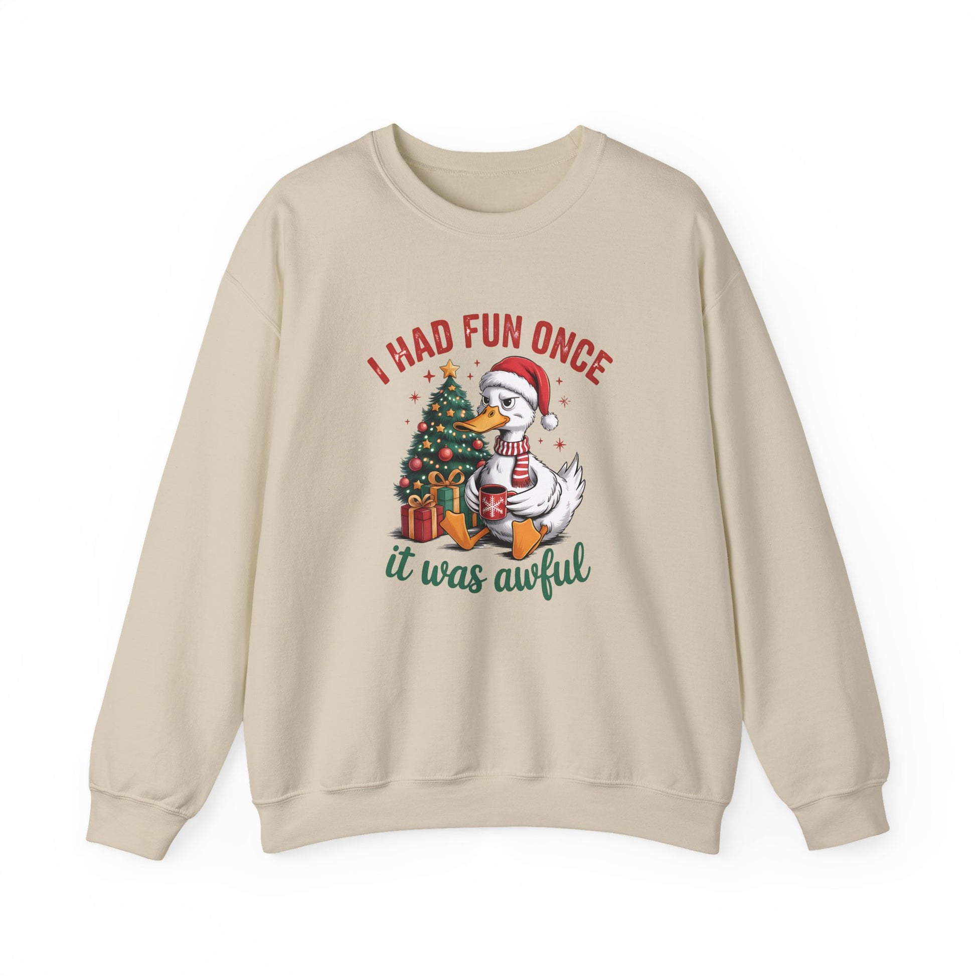 I Had Fun Once It Was Awful Christmas Crewneck Sweatshirt - Samberule