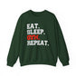 Eat Sleep Gym Repeat Gym Crewneck Sweatshirt