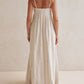 Casual Fashion Halter Neck Striped Maxi Dress