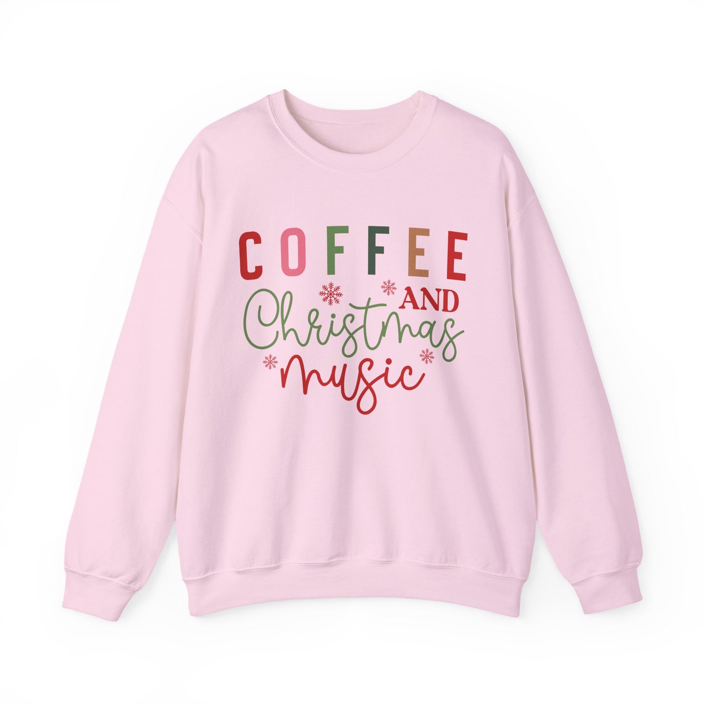 Coffee and Christmas Music Christmas Crewneck Sweatshirt