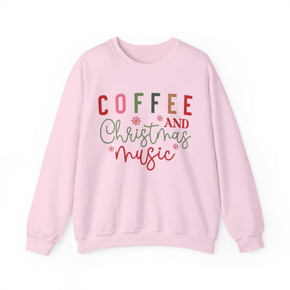Coffee and Christmas Music Christmas Crewneck Sweatshirt