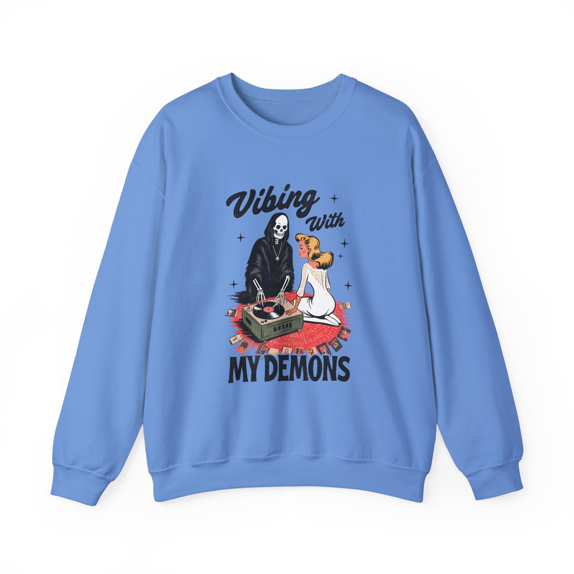 Vibing With My Demons Halloween Crewneck Sweatshirt - Samberule
