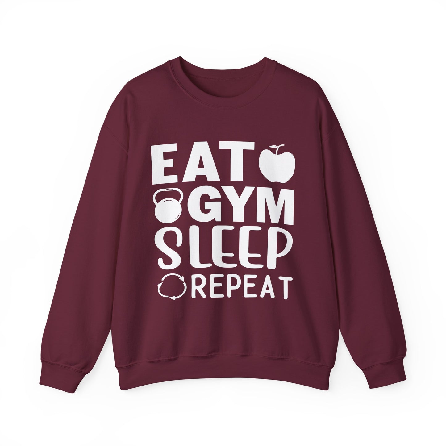 Gym Life Eat Gym Sleep Repeat Gym Crewneck Sweatshirt