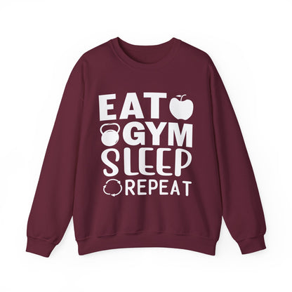 Gym Life Eat Gym Sleep Repeat Gym Crewneck Sweatshirt