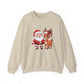 Santa and Reindeer Christmas Crewneck Sweatshirt