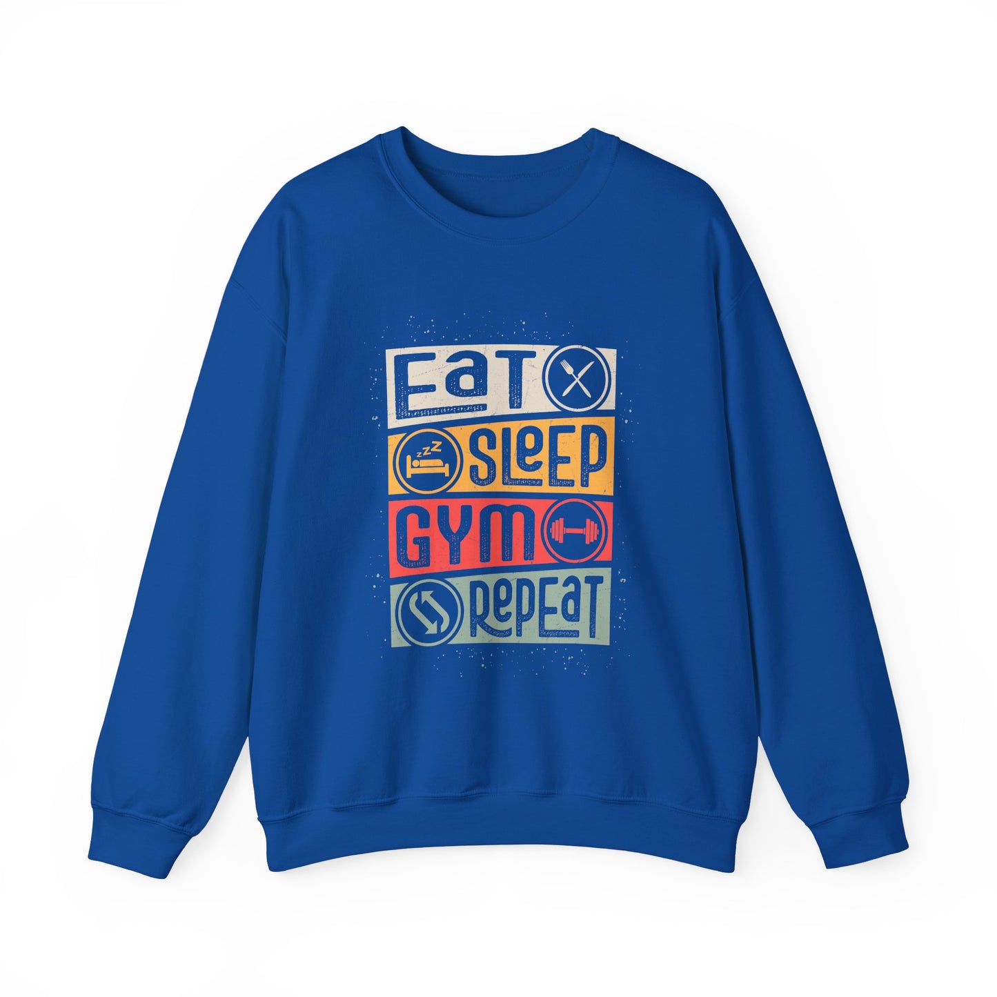 Eat Sleep Gym Repeat Gym Crewneck Sweatshirt