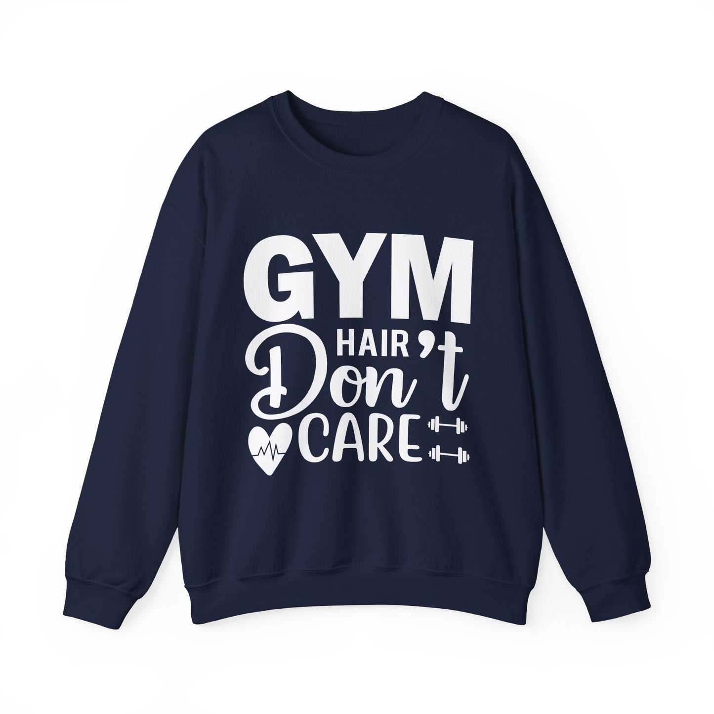 Gym Hair Don't Care Gym Crewneck Sweatshirt