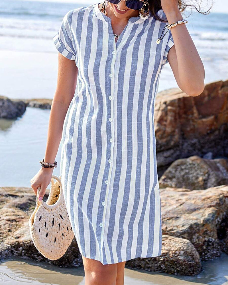 Lucy - Striped Shirt Dress - Samberule