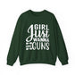 Girl Just Wanna Have Guns Gym Crewneck Sweatshirt