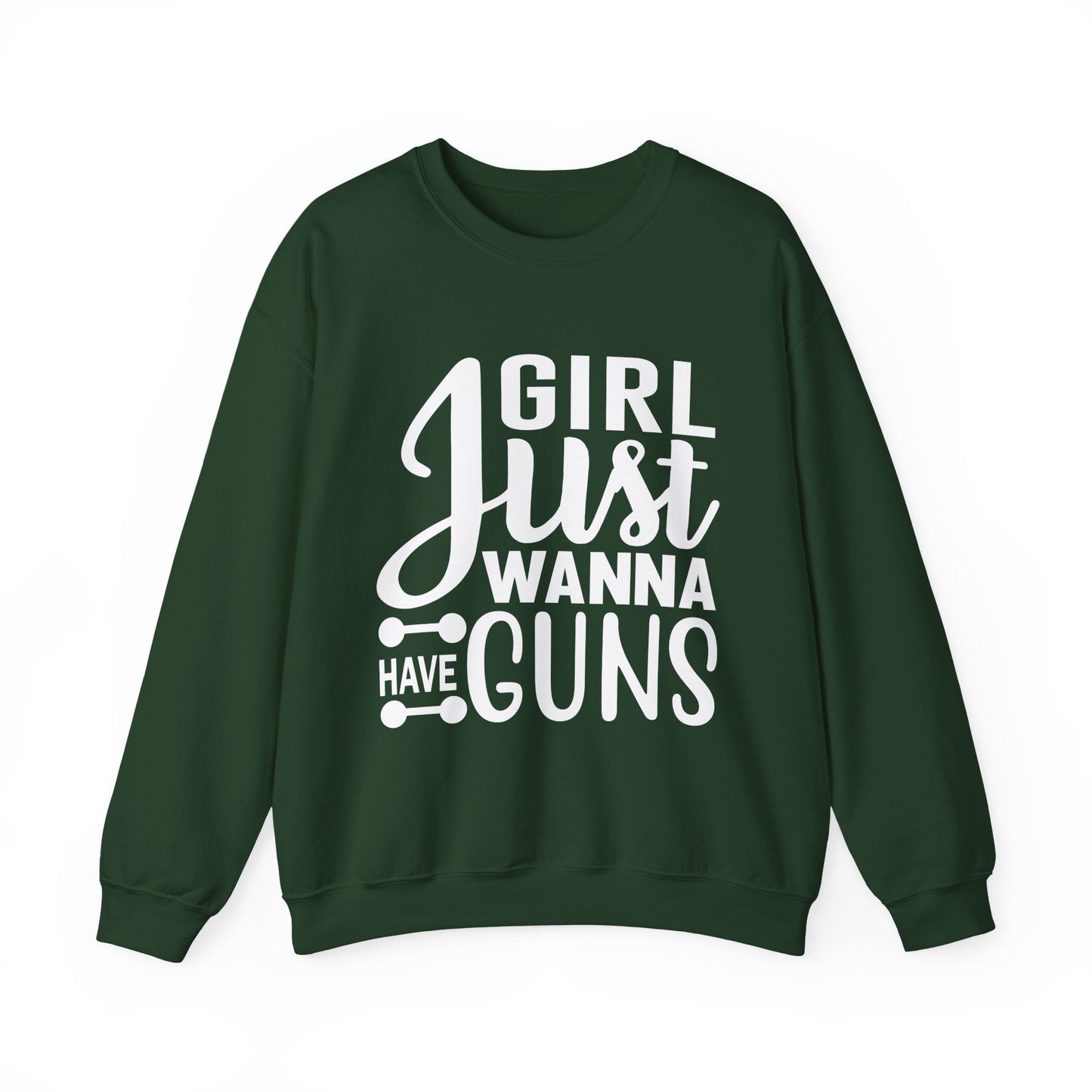 Girl Just Wanna Have Guns Gym Crewneck Sweatshirt