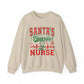 Santa"s Favorite Nurse Christmas Crewneck Sweatshirt