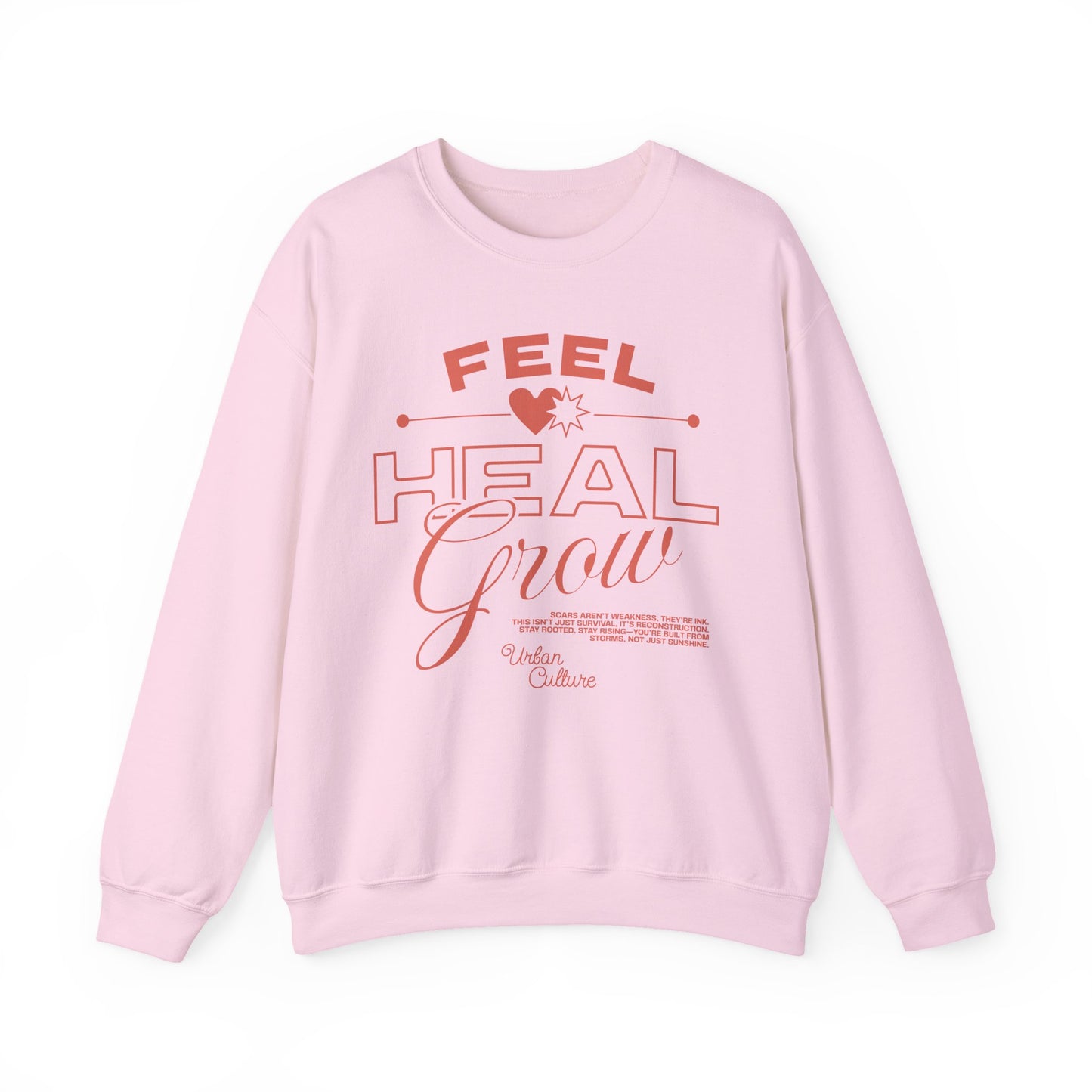 'Feel, Heal, Grow' Mental Health Crewneck Sweatshirt