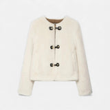 Women’s Faux Fur Jacket with Toggle Buttons - Samberule