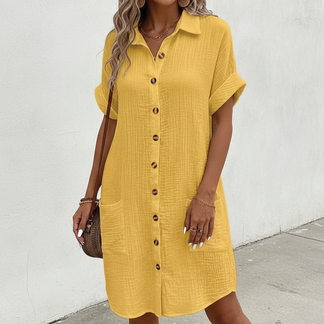 Brooklyn – Cotton Polo Shirt Dress - Samberule