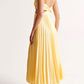 Caroline - Elegant V-Neck Pleated Skirt Dress for Women - Samberule