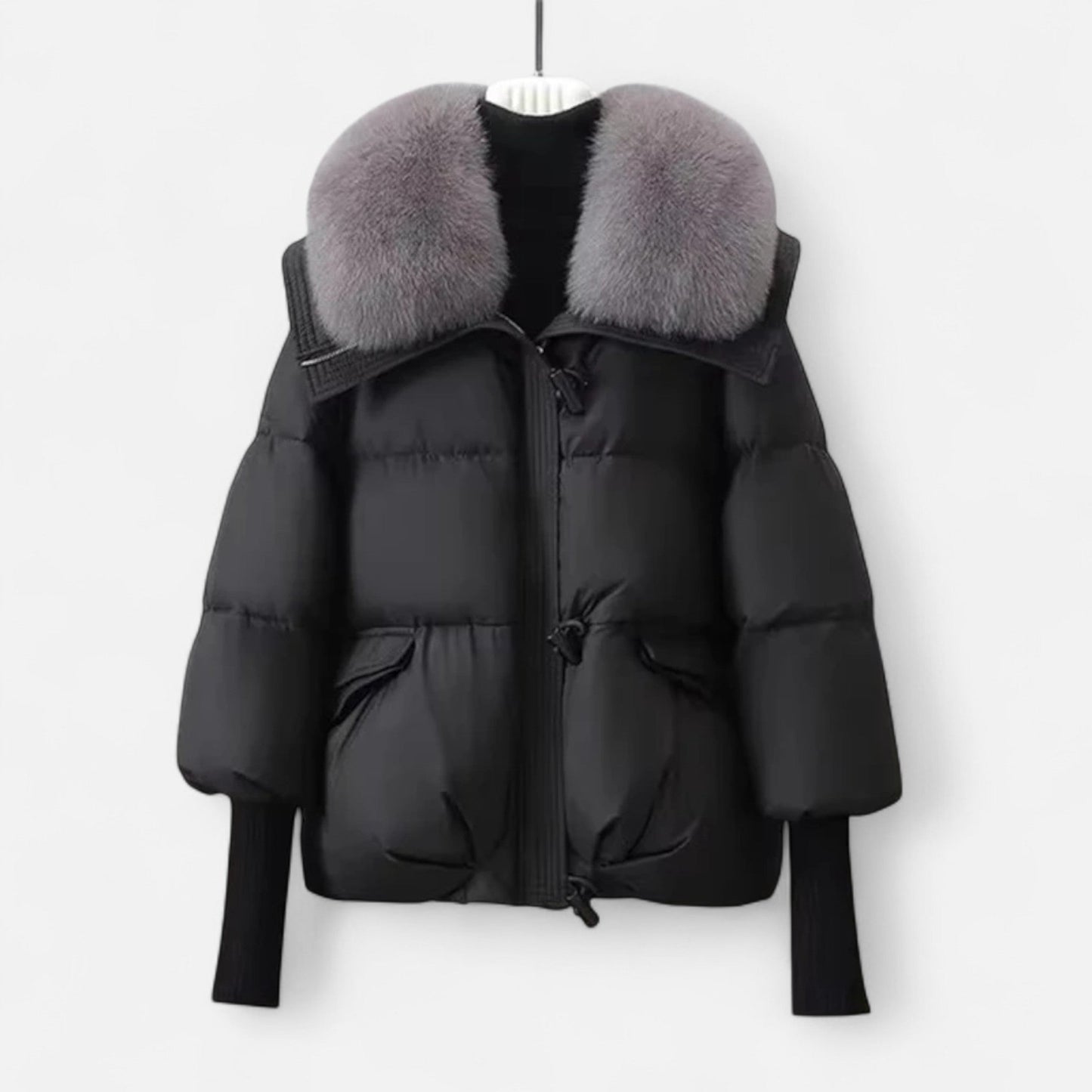 Women’s Puffer Jacket with Fur-Collar - Samberule