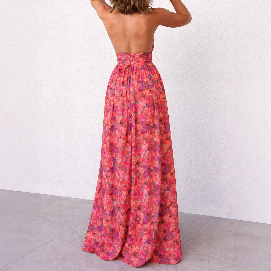 Charlotte - Halter Cut-Out Maxi Dress - Samberule