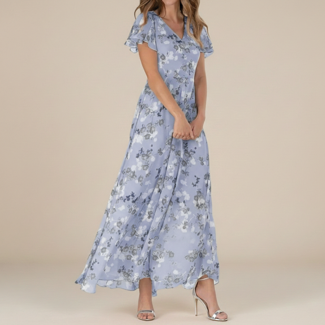 Ann - Flutter Sleeve Maxi Dress - Samberule