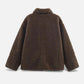 Women’s Reversible Brown Teddy Jacket - Samberule