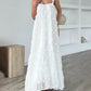 Flower Decor Pretty A-Line Layered Loose Maxi Dress